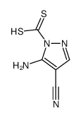 5-amino-4-cyanopyrazole-1-carbodithioic acid结构式