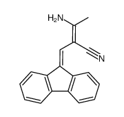 (E)-1-(9'-fluorenylidene)-2-cyano-3-amino-2-butene Structure