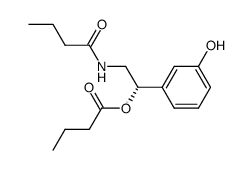 Butyric acid (S)-2-butyrylamino-1-(3-hydroxy-phenyl)-ethyl ester结构式