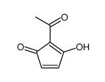 2-acetyl-3-hydroxycyclopenta-2,4-dien-1-one结构式