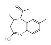 5-acetyl-4,7-dimethyl-3,4-dihydro-1H-1,5-benzodiazepin-2-one Structure