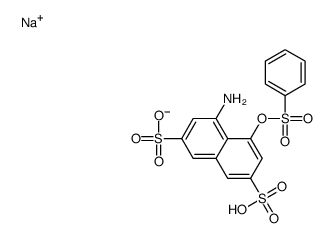 sodium hydrogen 4-amino-5-[(phenylsulphonyl)oxy]naphthalene-2,7-disulphonate structure