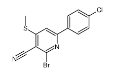 2-bromo-6-(4-chlorophenyl)-4-methylsulfanylpyridine-3-carbonitrile Structure