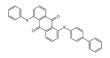 1-(4-phenylphenyl)sulfanyl-5-phenylsulfanylanthracene-9,10-dione结构式