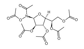 Acetamide, N-(acetyloxy)-N-2,3,5,6-tetra-O-acetyl-.alpha.-D-galactofuranosyl- structure