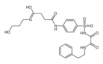 N-(3-hydroxypropyl)-N'-[4-[[2-oxo-2-(2-phenylethylamino)acetyl]sulfamoyl]phenyl]butanediamide Structure