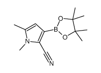 1,5-Dimethyl-3-(4,4,5,5-tetramethyl-1,3,2-dioxaborolan-2-yl)-1H-pyrrole-2-carbonitrile Structure