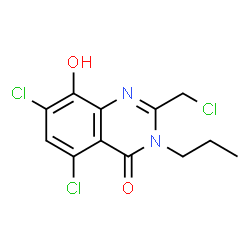 4(3H)-Quinazolinone,5,7-dichloro-2-(chloromethyl)-8-hydroxy-3-propyl- picture