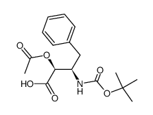 (2S,3R)-2-acetoxy-3-((tert-butoxycarbonyl)amino)-4-phenylbutanoic acid结构式