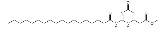 methyl (2-stearamido-4(1H)-oxopyrimidin-6-yl)acetate结构式