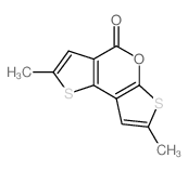 2,7-Dimethyl-4H-dithieno[2,3-b:2,3-d]pyran-4-one structure