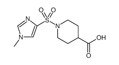 4-Piperidinecarboxylic acid, 1-[(1-methyl-1H-imidazol-4-yl)sulfonyl] Structure