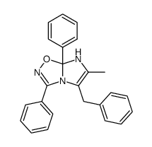 5-benzyl-6-methyl-3,7a-diphenyl-7,7a-dihydroimidazo(1,2-d)-1,2,4-oxadiazole Structure