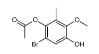 4-acetoxy-5-bromo-2-methoxy-3-methylphenol结构式