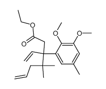 ethyl 3-vinyl-3-(2,3-dimethoxy-5-methylphenyl)-4,4-dimethylhept-6-enoate结构式