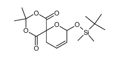 2-(tert-Butyl-dimethyl-silanyloxy)-9,9-dimethyl-1,8,10-trioxa-spiro[5.5]undec-3-ene-7,11-dione Structure