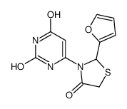 6-[2-(furan-2-yl)-4-oxo-1,3-thiazolidin-3-yl]-1H-pyrimidine-2,4-dione Structure