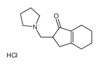 2-(pyrrolidin-1-ylmethyl)-2,3,4,5,6,7-hexahydroinden-1-one,hydrochloride Structure