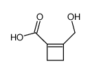 2-(hydroxymethyl)cyclobutene-1-carboxylic acid结构式