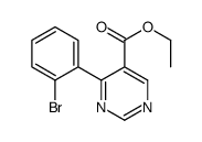 (2-bromo-3-ethylphenyl) pyrimidine-5-carboxylate Structure