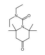 N,N-diethyl-2,2,6,6-tetramethyl-4-oxopiperidine-1-carboxamide结构式