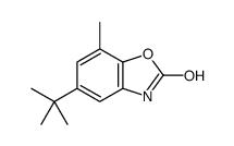 5-tert-butyl-7-methyl-3H-1,3-benzoxazol-2-one结构式