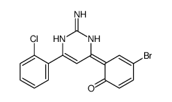 6-[2-amino-6-(2-chlorophenyl)-1H-pyrimidin-4-ylidene]-4-bromocyclohexa-2,4-dien-1-one Structure