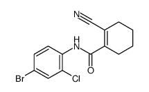 N-(4-bromo-2-chlorophenyl)-2-cyanocyclohexene-1-carboxamide结构式