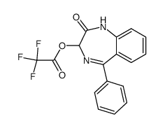 Trifluoro-acetic acid 2-oxo-5-phenyl-2,3-dihydro-1H-benzo[e][1,4]diazepin-3-yl ester结构式