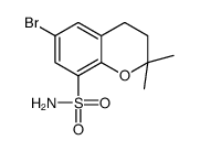 6-bromo-2,2-dimethyl-3,4-dihydrochromene-8-sulfonamide结构式