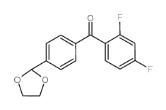 2,4-DIFLUORO-4'-(1,3-DIOXOLAN-2-YL)BENZOPHENONE结构式