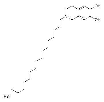 2-Hexadecyl-1,2,3,4-tetrahydro-6,7-isoquinolinediol hydrobromide (1:1)结构式