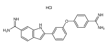 2-<3-(4-Amidinophenoxy)phenyl>indol-6-carboxamidin-dihydrochlorid Structure