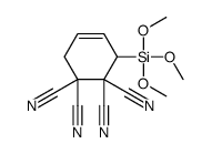 3-trimethoxysilylcyclohex-4-ene-1,1,2,2-tetracarbonitrile结构式