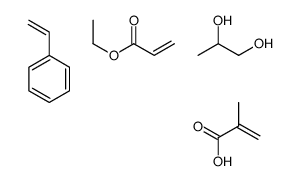 ethyl prop-2-enoate,2-methylprop-2-enoic acid,propane-1,2-diol,styrene Structure