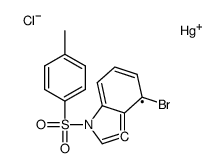 [4-bromo-1-(4-methylphenyl)sulfonylindol-3-yl]-chloromercury结构式