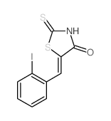 5-[(2-iodophenyl)methylidene]-2-sulfanylidene-thiazolidin-4-one结构式