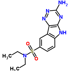 3-Amino-N,N-diethyl-4H-[1,2,4]triazino[5,6-b]indole-8-sulfonamide结构式