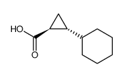 (1SR,2RS)-2-cyclohexylcyclopropanecarboxylic acid Structure