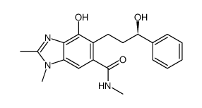 4-hydroxy-5-[(3R)-3-hydroxy-3-phenylpropyl]-N,1,2-trimethyl-1H-benzimidazole-6-carboxamide结构式