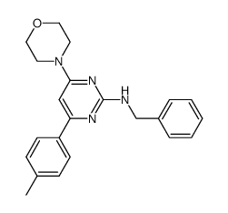 N-benzyl-4-morpholino-6-p-tolylpyrimidin-2-amine结构式
