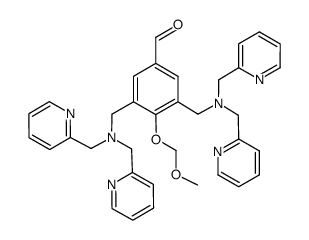 3,5-bis-[(bis-pyridin-2-ylmethyl-amino)-methyl]-4-methoxymethoxy-benzaldehyde结构式