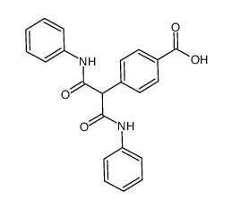 4-[2-anilino-1-(anilinocarbonyl)-2-oxoethyl]benzoic acid结构式