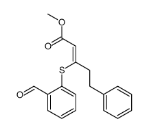 methyl 3-(2-formylphenyl)sulfanyl-5-phenylpent-2-enoate Structure