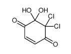 5,5-dichloro-6,6-dihydroxycyclohex-2-ene-1,4-dione结构式