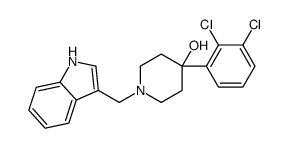4-(2,3-dichlorophenyl)-1-(1H-indol-3-ylmethyl)piperidin-4-ol Structure