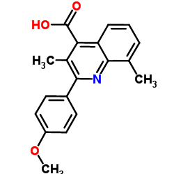 2-(4-Methoxyphenyl)-3,8-dimethyl-4-quinolinecarboxylic acid picture