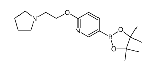2-(2-Pyrrolidin-1-yl-ethoxy)-pyridine-5-boronic acid pinacol ester结构式