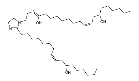 [R-[R*,R*-(Z,Z)]]-N-[2-[4,5-dihydro-2-(11-hydroxy-8-heptadecenyl)-1H-imidazol-1-yl]ethyl]-12-hydroxyoctadec-9-enamide structure
