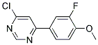 4-Chloro-6-(3-fluoro-4-methoxy-phenyl)-pyrimidine Structure